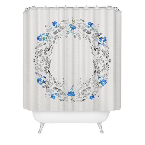 Iveta Abolina Dreamland Blue Shower Curtain