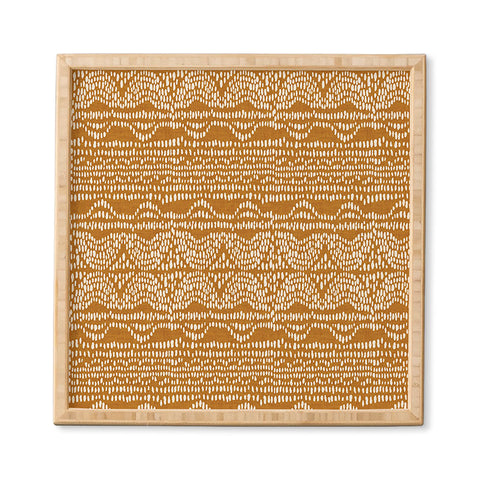 Iveta Abolina Dripping Dots Caramel Framed Wall Art