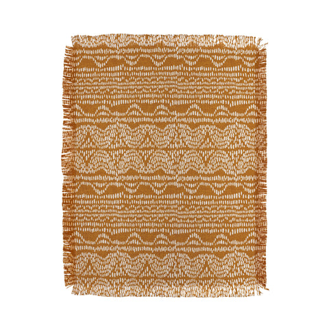 Iveta Abolina Dripping Dots Caramel Throw Blanket