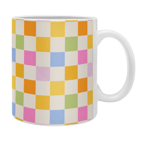 Iveta Abolina Eclectic Checker Check Cream Coffee Mug