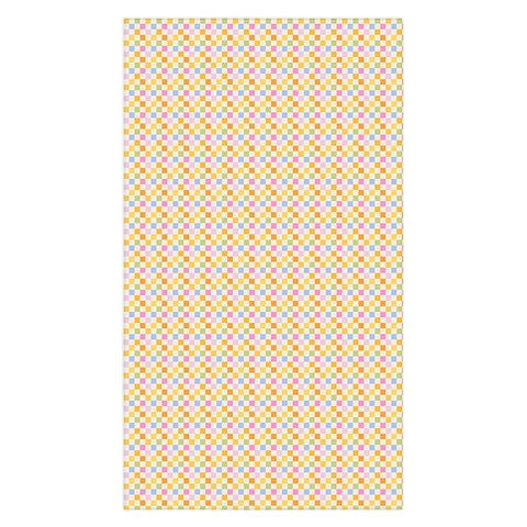 Iveta Abolina Eclectic Checker Check Cream Tablecloth