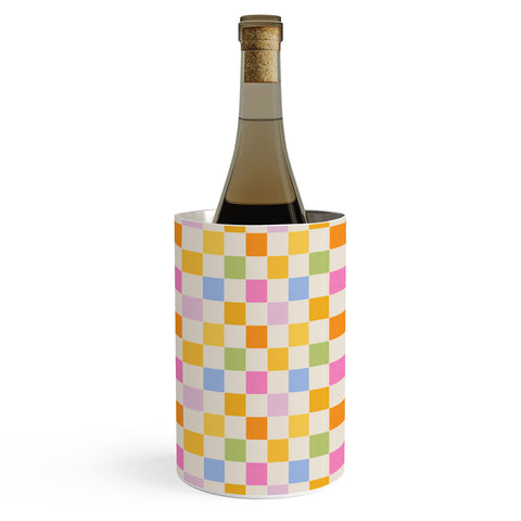 Iveta Abolina Eclectic Checker Check Cream Wine Chiller