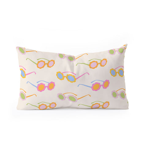 Iveta Abolina Eclectic Daisy Sunglasses Oblong Throw Pillow