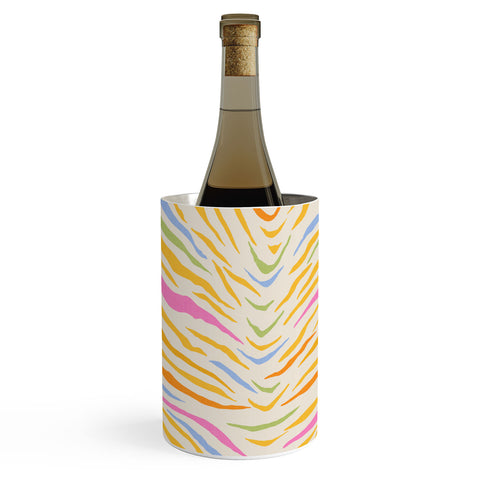 Iveta Abolina Eclectic Zebra Cream Wine Chiller