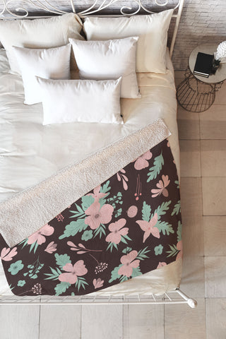 Iveta Abolina Eleanor Garden Fleece Throw Blanket