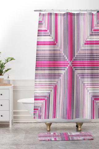 Iveta Abolina Electric Fields Shower Curtain And Mat