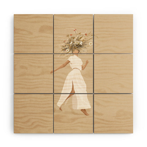 Iveta Abolina Estelle Flora Wood Wall Mural