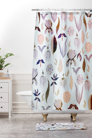 Iveta Abolina Ethel Garden II Shower Curtain And Mat