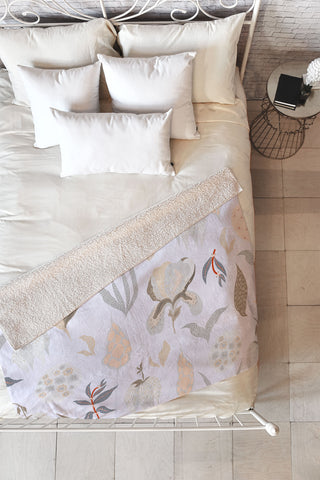 Iveta Abolina Ethel Garden Fleece Throw Blanket