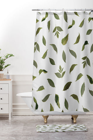 Iveta Abolina Fall Joelle Sage Shower Curtain And Mat