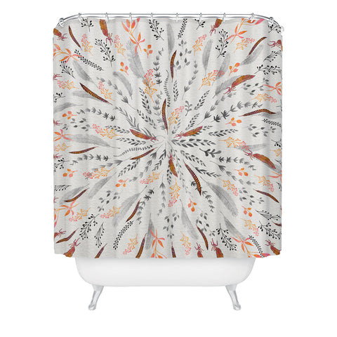 Iveta Abolina Feather Roll Shower Curtain