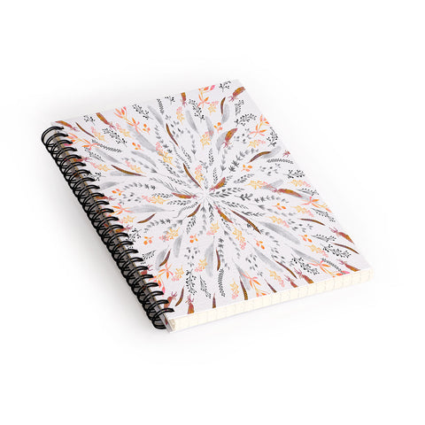 Iveta Abolina Feather Roll Spiral Notebook