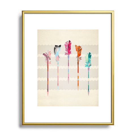 Iveta Abolina Feathered Arrows Metal Framed Art Print