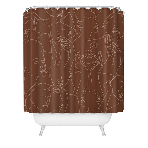 Iveta Abolina Fernanda Terracotta Shower Curtain