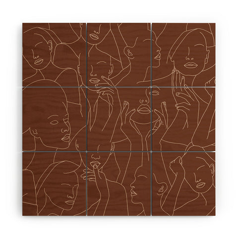 Iveta Abolina Fernanda Terracotta Wood Wall Mural