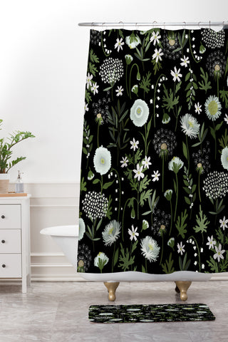 Iveta Abolina Fleur I Shower Curtain And Mat