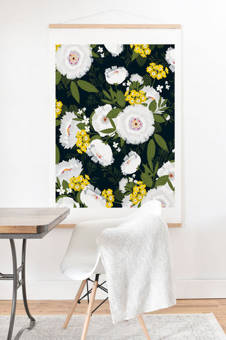 Iveta Abolina Fleurette Night Art Print And Hanger