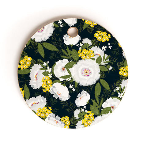 Iveta Abolina Fleurette Night Cutting Board Round