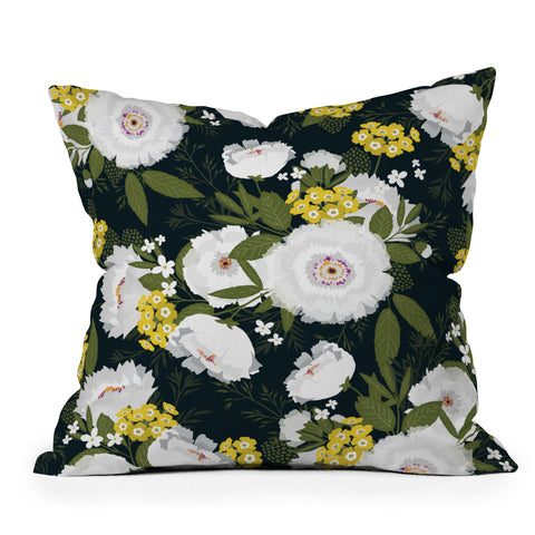 Iveta Abolina Fleurette Night Throw Pillow