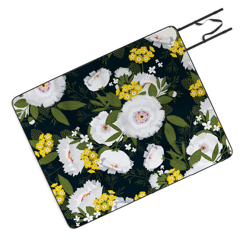 Iveta Abolina Fleurette Night Picnic Blanket