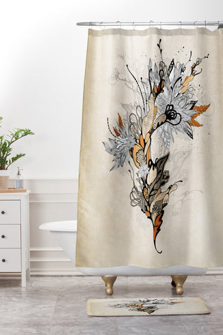 Iveta Abolina Floral 1 Shower Curtain And Mat