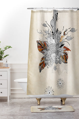 Iveta Abolina Floral 2 Shower Curtain And Mat