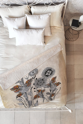 Iveta Abolina Floral 3 Fleece Throw Blanket