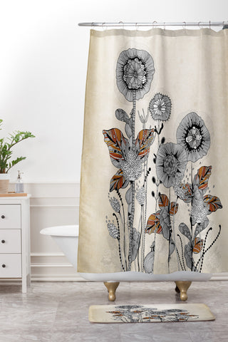 Iveta Abolina Floral 3 Shower Curtain And Mat