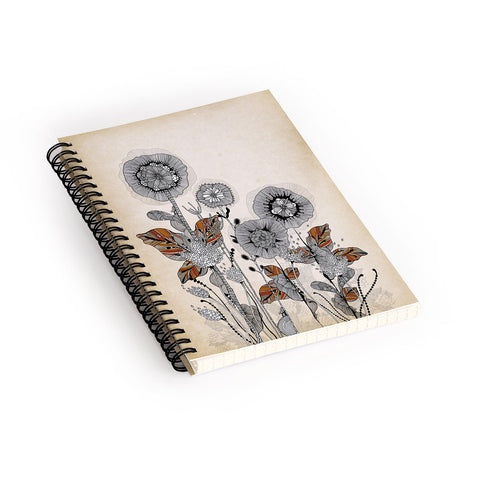 Iveta Abolina Floral 3 Spiral Notebook