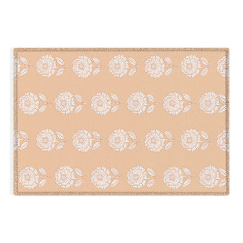 Iveta Abolina Floral Beige Coral Outdoor Rug
