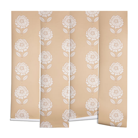 Iveta Abolina Floral Beige Coral Wall Mural
