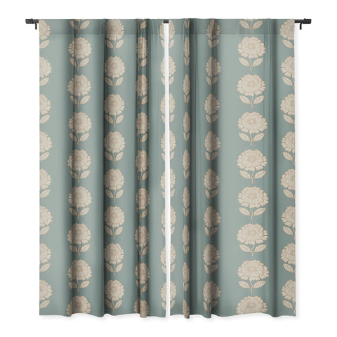 Iveta Abolina Floral Beige Teal Blackout Non Repeat