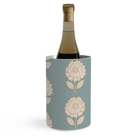 Iveta Abolina Floral Beige Teal Wine Chiller