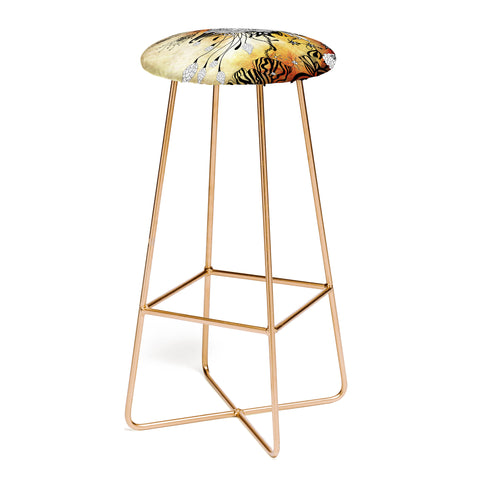 Iveta Abolina Floral Midnight Bar Stool