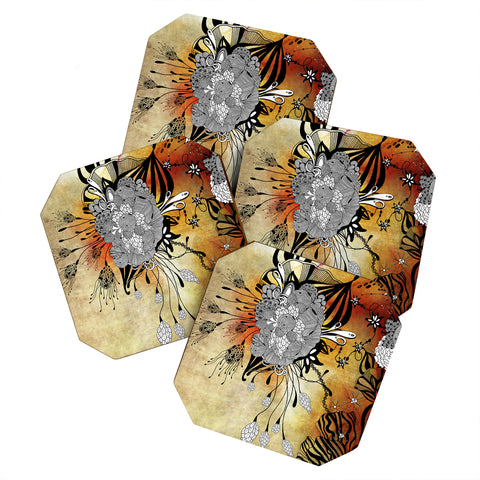Iveta Abolina Floral Midnight Coaster Set