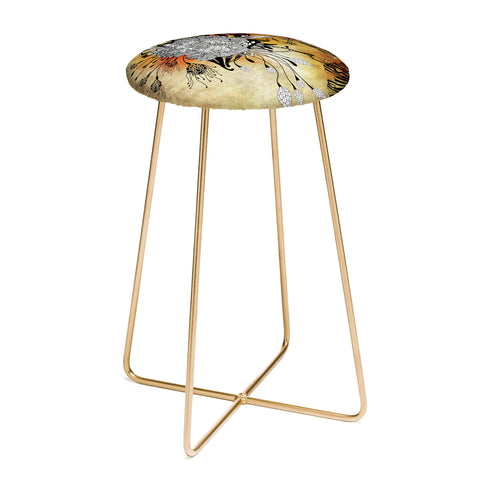 Iveta Abolina Floral Midnight Counter Stool