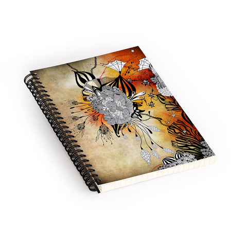 Iveta Abolina Floral Midnight Spiral Notebook