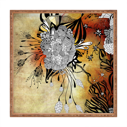 Iveta Abolina Floral Midnight Square Tray