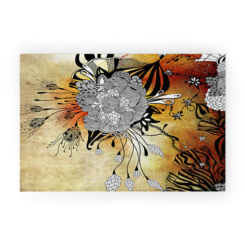Iveta Abolina Floral Midnight Welcome Mat