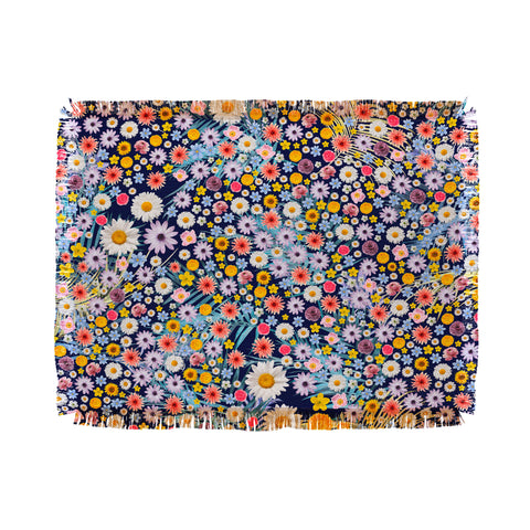 Iveta Abolina Flower Power II Throw Blanket