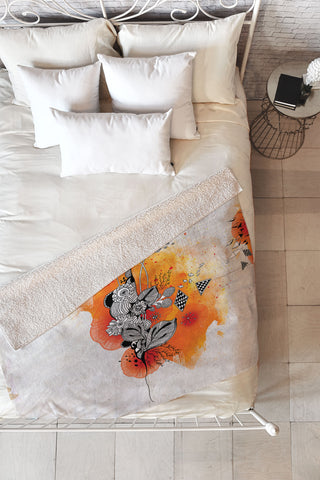 Iveta Abolina Forbbiden Thoughts Fleece Throw Blanket