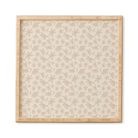 Iveta Abolina Freehand Daisies Neutral Framed Wall Art