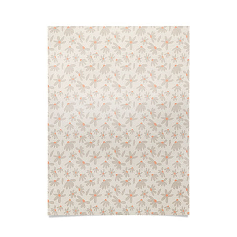 Iveta Abolina Freehand Daisies Neutral Poster