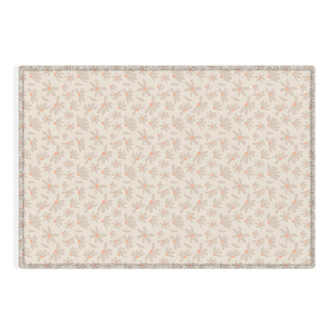 Iveta Abolina Freehand Daisies Neutral Outdoor Rug