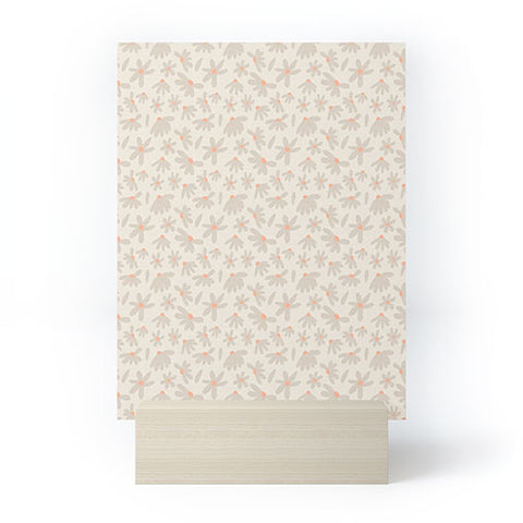 Iveta Abolina Freehand Daisies Neutral Mini Art Print