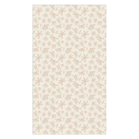 Iveta Abolina Freehand Daisies Neutral Tablecloth