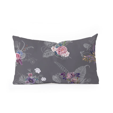 Iveta Abolina French Countryside Charcoal Oblong Throw Pillow