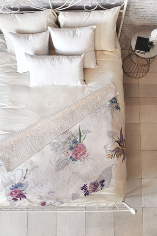 Iveta Abolina French Countryside Cream Fleece Throw Blanket