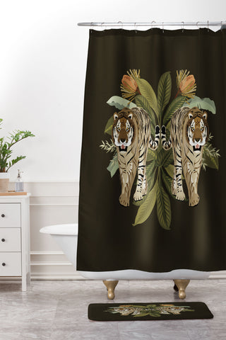 Iveta Abolina Garcelle Tiger Shower Curtain And Mat