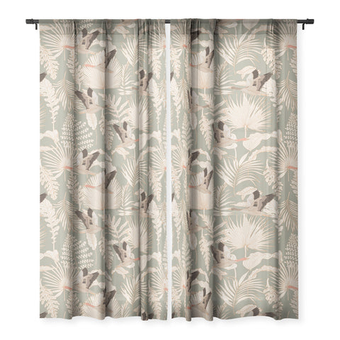 Iveta Abolina Geese and Palm Sage Sheer Non Repeat